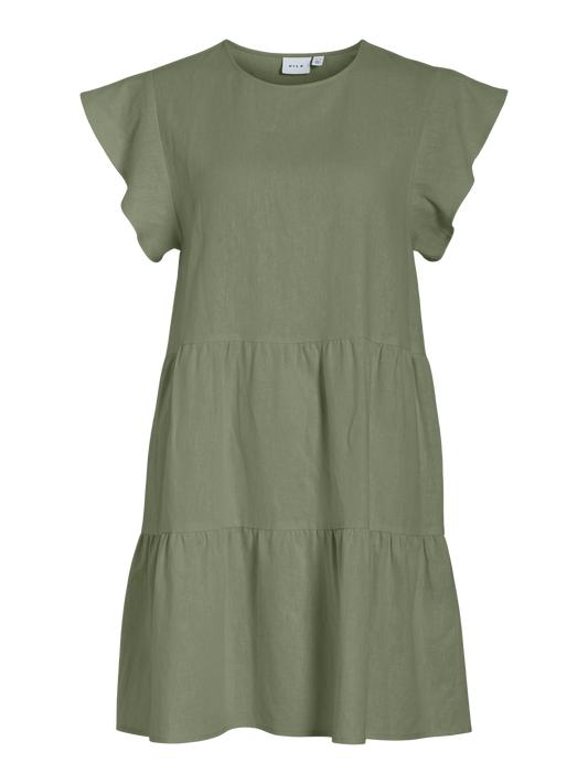 VISUMMER Dress linen - Oil Green