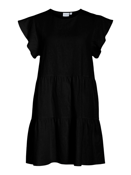 VISUMMER Dress linen - Black