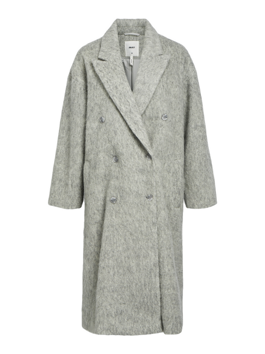 OBJBELICE Coat - Light Grey Melange