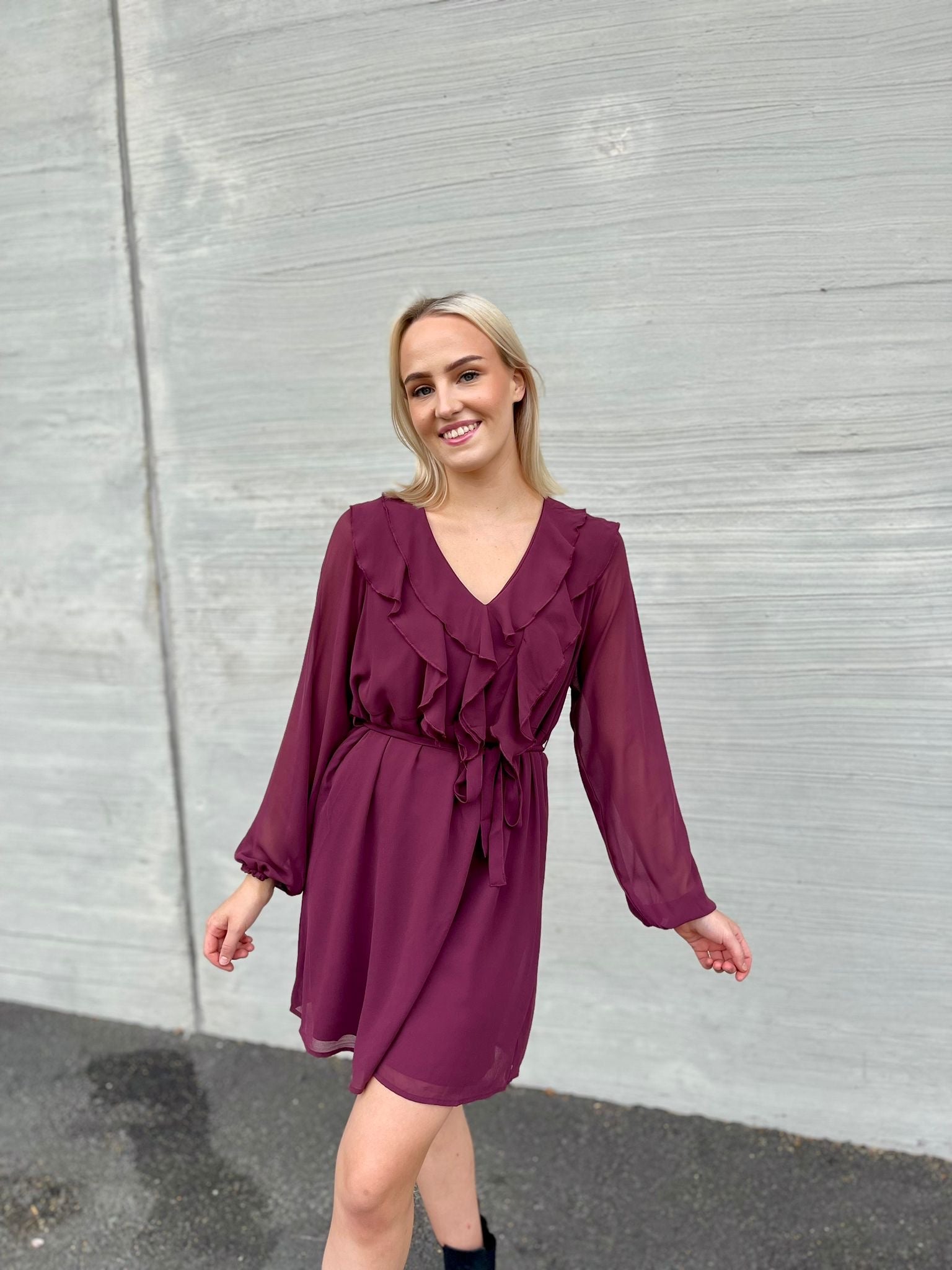 VIANE Short Dress - Fig