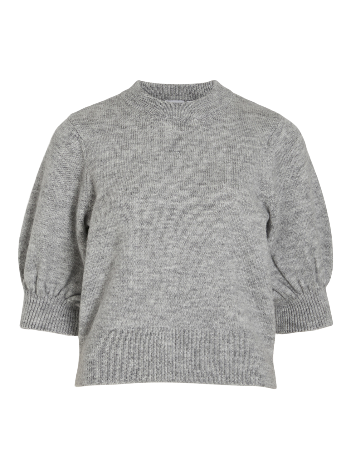 VIBIOLA Knit Top - Medium Grey Melange