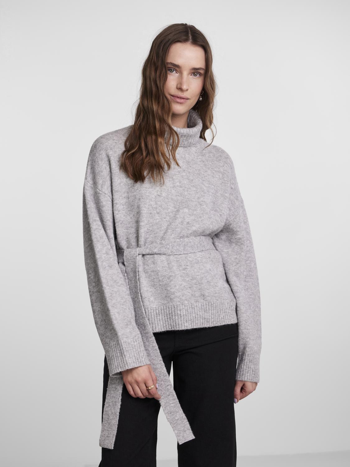 PCJASSY Pullover - Light Grey Melange