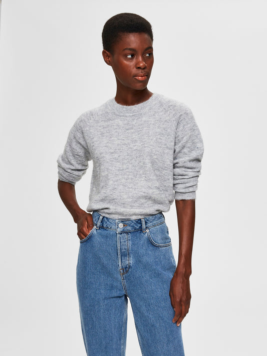 SLFLULU Pullover - Light Grey Melange
