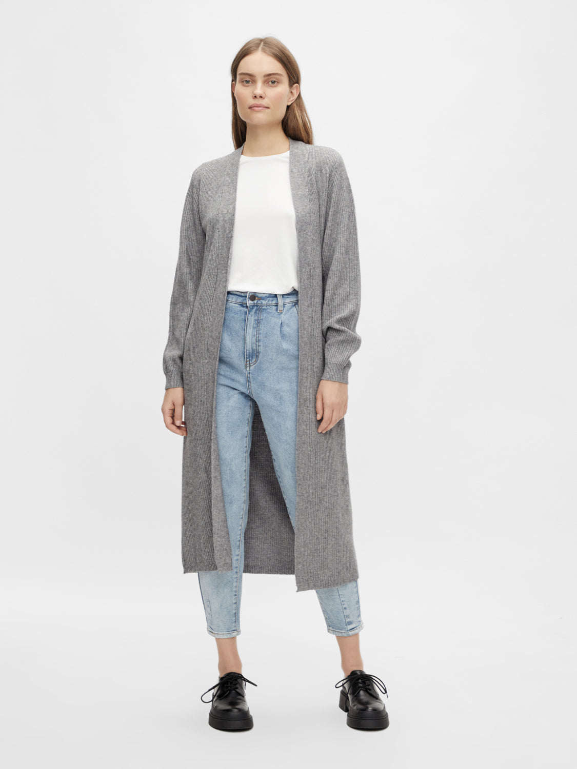 OBJMALENA Cardigan - Medium Grey Melange
